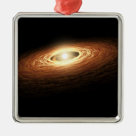 Silicon Crystal Formation Silbernes Ornament (Vorne)