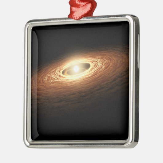 Silicon Crystal Formation Silbernes Ornament (Links)