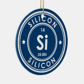 Silicon Element Blue Keramik Ornament (Rechts)