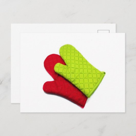 Silicon Oven Mitts, Ovenhandschuh, Oven Mittens Postkarte (Vorne/Hinten)