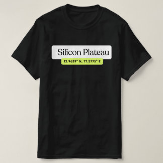 Silicon Plateau Bengaluru Koordinaten T-Shirt 