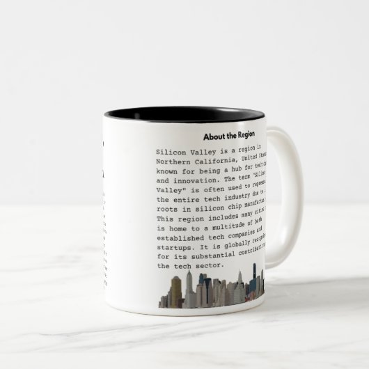 Silicon Valley Cities Zweifarbige Tasse (VorderseiteRechts)