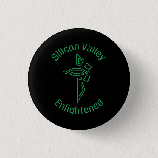 Silicon Valley erleuchtete Knopf Button (Vorderseite)