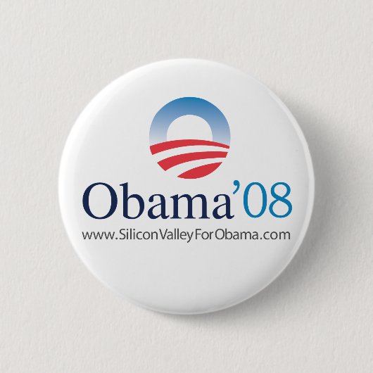 Silicon Valley für Obama Button (Vorderseite)