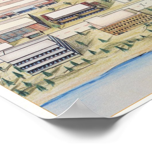 Silicon Valley Map (keine Firmennamen) Poster (Ecke)