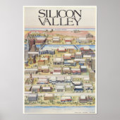 Silicon Valley Map (keine Firmennamen) Poster (Vorne)