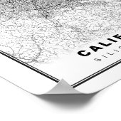 Silicon Valley Map Poster (Ecke)