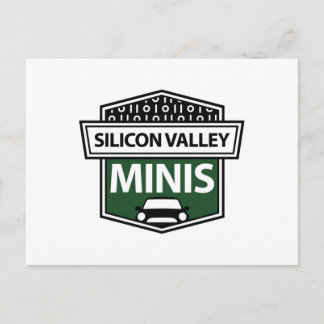 Silicon Valley Minis - grünes Logo auf der Postkar Postkarte