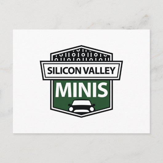 Silicon Valley Minis - grünes Logo auf der Postkar Postkarte (Vorderseite)