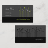 Silicon Valley-Reihe - Schwarzes und Grün Visitenkarte (Vorne/Hinten)