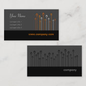 Silicon Valley-Reihe - Schwarzes und Orange Visitenkarte (Vorne/Hinten)