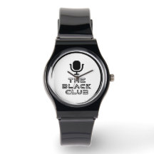 Silicone Black Club Watch mit schwarzem Logo