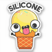 Silicone Funny Ice Cream Cone Puff Aufkleber (Vorderseite)