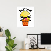 Silicone Funny Ice Cream Cone Puff Poster (Heimbüro)