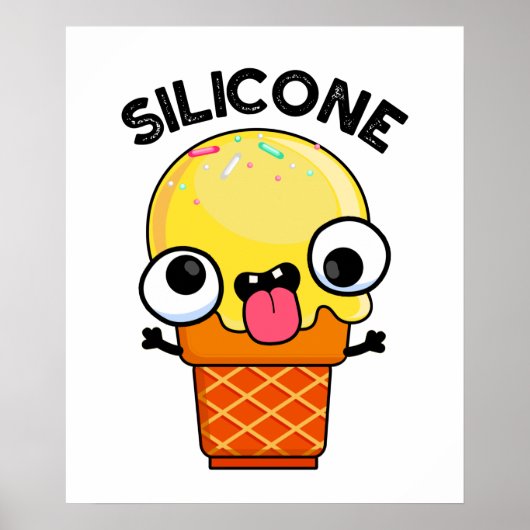 Silicone Funny Ice Cream Cone Puff Poster (Vorne)