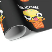 Silicone Funny Ice Creme Cone Pun Dark BG Geschenkpapier (Rolleneckpunkt)