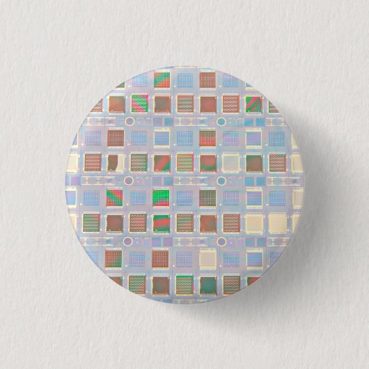 Silizium-Chips auf einem Wafer-Knopf Button (Vorderseite)