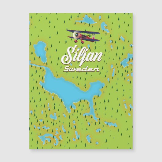 Siljan Lake Sweden Karte (Vorderseite)