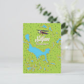 Siljan Lake Sweden Karte (Stehend Vorderseite)