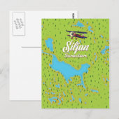 Siljan Lake Sweden Karte (Vorne/Hinten)