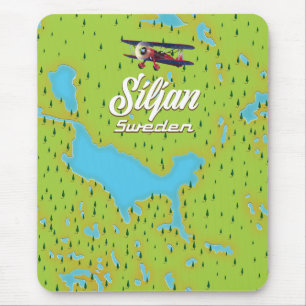 Siljan Lake Sweden Karte Mousepad