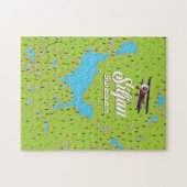 Siljan Lake Sweden Karte Puzzle (Horizontal)