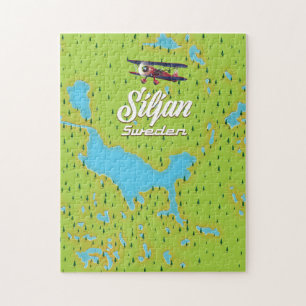 Siljan-See Schweden Karte Puzzle