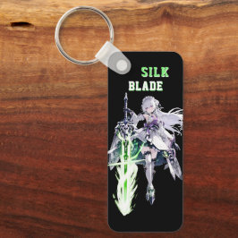 SILK BLADE Anime Samurai Girl - Dark Black Schlüsselanhänger