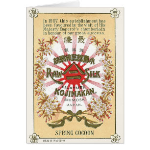 Silk Blumen-Vintager japanischer Silk Aufkleber