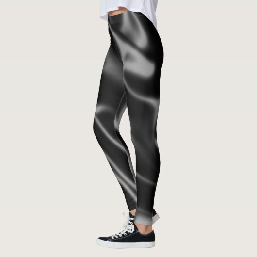 Silk Bright Black Silky Smooth Sober Luxus Leggings (Links)