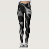 Silk Bright Black Silky Smooth Sober Luxus Leggings (Vorderseite)