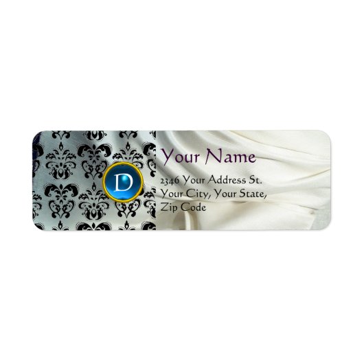 SILK DAMASK GEM blau weiß (Vorne)