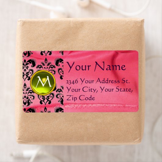 SILK DAMASK GEM gelb pink (Insitu)