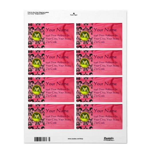 SILK DAMASK GEM gelb pink (Vorne)