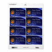 SILK DAMASK GEM orange blau (Vorne)