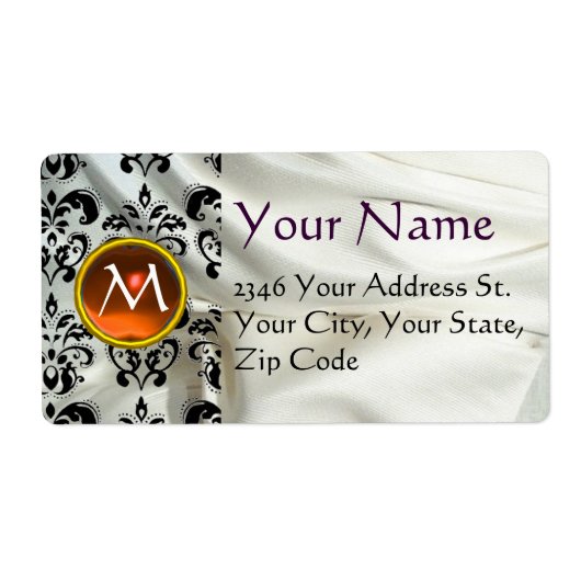 SILK DAMASK GEM orange weiß (Vorne)