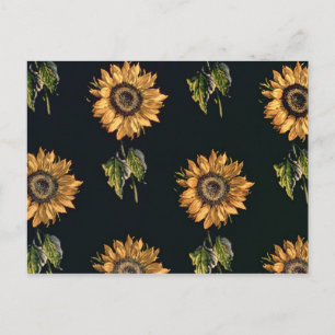 Silk Dekoration Velourau SABRE der Sonnenblumen Postkarte