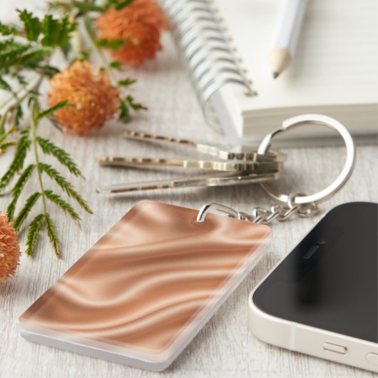 Silk Fabric Texture Gold Background-97082 Schlüsselanhänger (Vorderseite rechts)