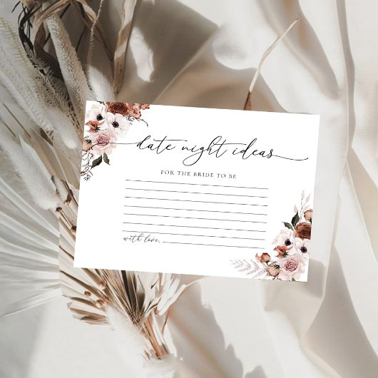 Silk Floral Brautparty Datumskarte