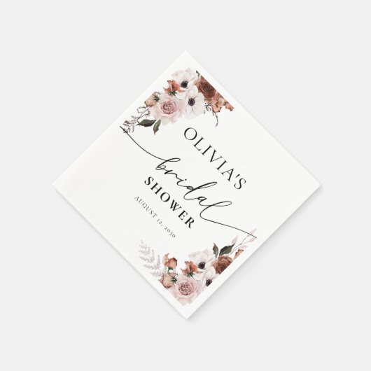 Silk Floral Brautparty Napkin Serviette (Ecke)