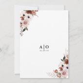 Silk Floral Probe Dinner Einladung (Rückseite)