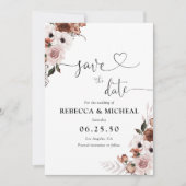 Silk Floral Speichern Sie die Datumskarten Save The Date (Vorderseite)