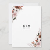 Silk Floral Speichern Sie die Datumskarten Save The Date (Rückseite)