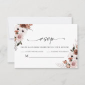 Silk Floral Wedding Ceremony RSVP Card Karte (Vorderseite)
