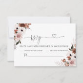 Silk Floral Wedding Ceremony RSVP Card Karte (Vorderseite)
