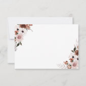 Silk Floral Wedding Ceremony RSVP Card Karte (Rückseite)