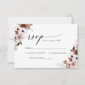 Silk Floral Wedding Ceremony RSVP Card Karte (Vorderseite)