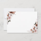 Silk Floral Wedding Ceremony RSVP Card Karte (Rückseite)