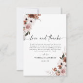 Silk Floral Wedding Vielen Dank Karten (Vorderseite)