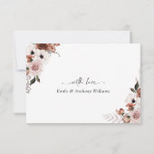 Silk Floral Wedding Vielen Dank Karten (Rückseite)